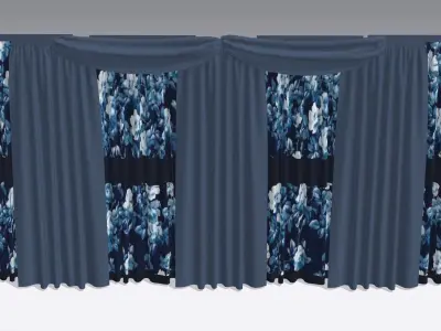 Curtain Low-poly 3D model