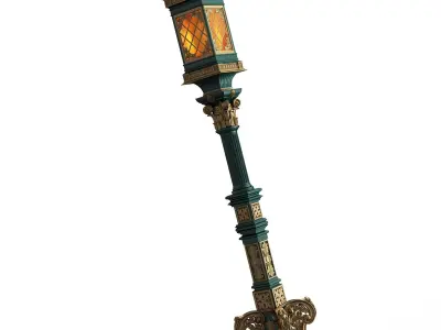 Classic Street Light 0201 Low-poly 3D model