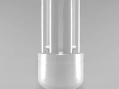 Fluorescent light bulb 3D model buy