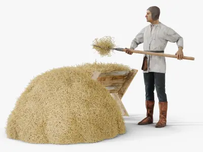  Medieval Simple Man Working 