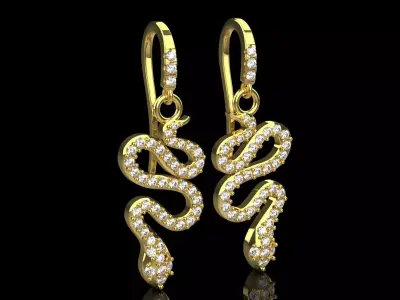 Snake Design Jewelry stl 3dm Earrings je0130 3D print model