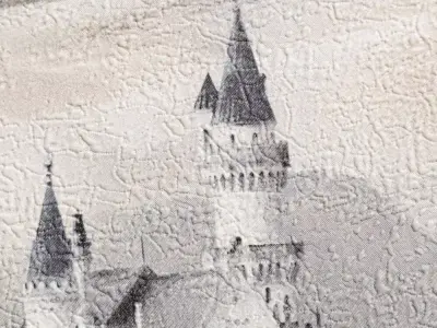 Fairytale Castle Toile Wallpaper Texture