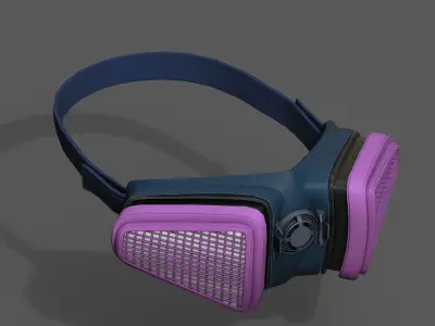 Gas mask protection isolated plastic scifi fantasy  Low-poly 3D model