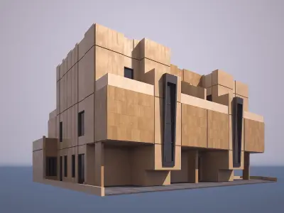 0211 - Twin Villa  3D model