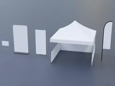 Customizable Advertising Signage Collection 3D Model Pack