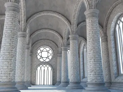 Cathedral Interior 1 3D model