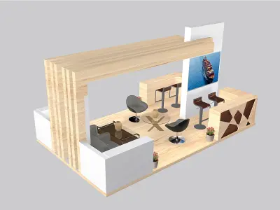 Exhibition Stand Stall Booth - K0010885 3D model
