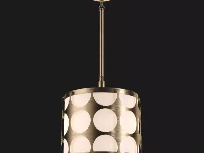 Charles Collection pendant light with circles 3D model