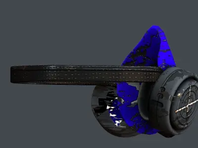 Gas mask helmet 3d model scifi Low-poly Low-poly 3D model Low-poly 3D model