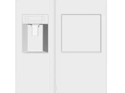 Light fridge with water external water system 3D model