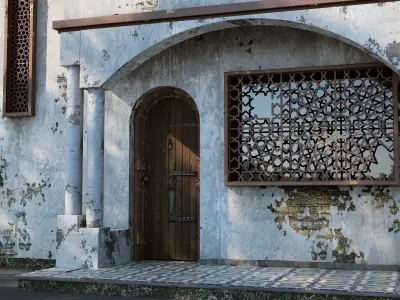 Abandoned house Low-poly 3D model