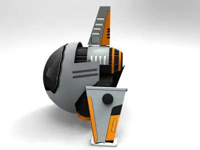 Drone low-impact Sci-fi  Low-poly 3D model