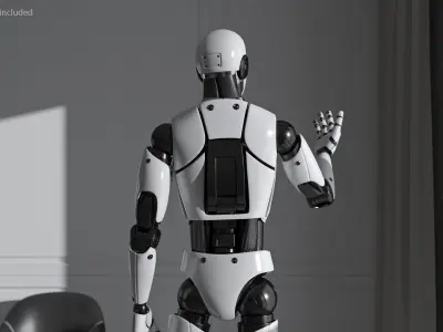  Humanoid Robot Male Poet Pose 