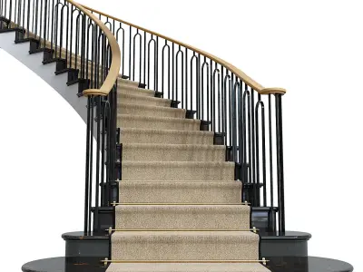 Neoclassical staircase 2 3D model