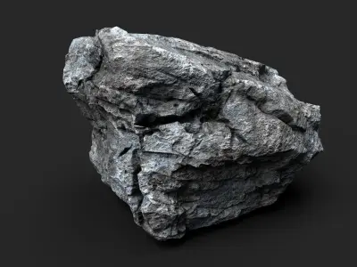 Rock 16-10 Low-poly 3D model