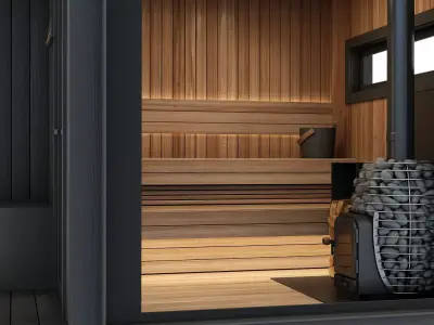 Sauna HUUM HIVE Wood 3D model