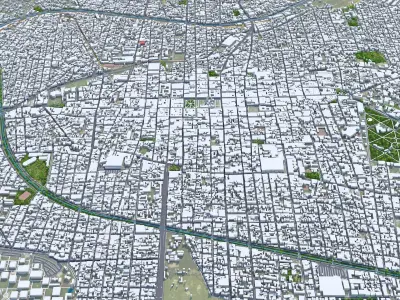 Morelia Michoacan Mexico 30km Low-poly 3D model