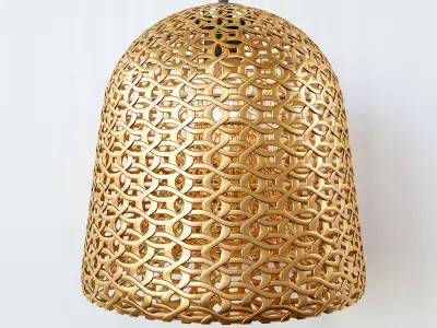 RotanLamp gold pendant lamp 3D model