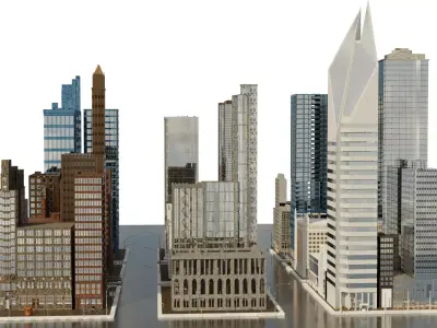 city model Low-poly 3D model