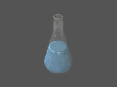 Laboratory Bottle v2 001 Low-poly 3D model