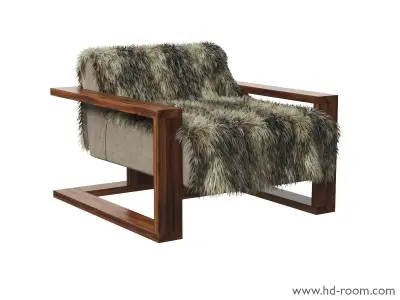 Fur Lounge Chair 3D model
