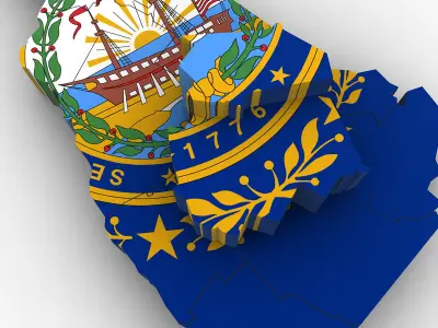 New Hampshire Political Map 3D model