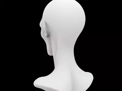 Futuristic Alien Bust 3D Print Model 3D print model