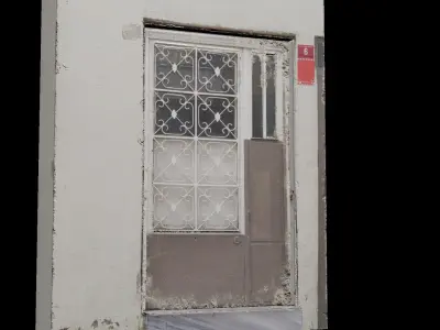 Street Door With Dirty Texture Low-poly 3D model