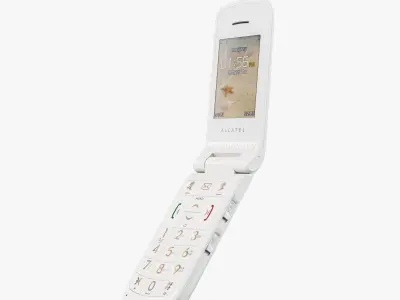 Alcatel One Touch 536 White Low-poly 3D model