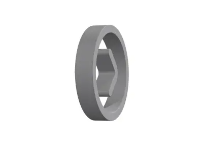 3d angle circle left Low-poly 3D model