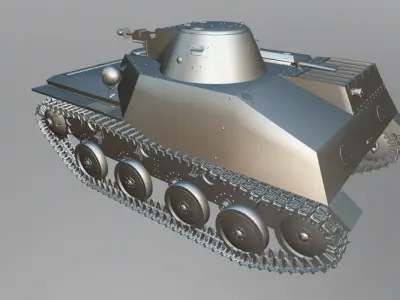 Tank T-40  3D model