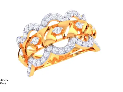 Women Ring  Render 3dm STL OBJ FBX Details 3D print model 145