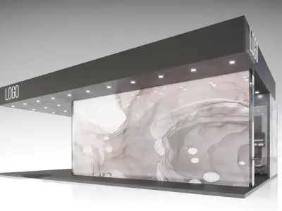 exhibition design 12x8m corona renderer 3D model