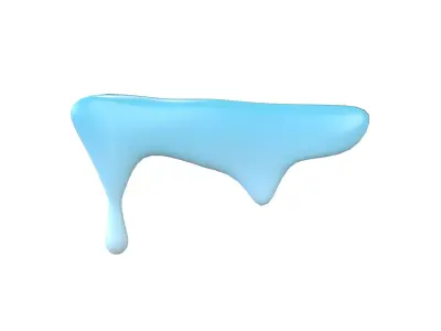 Liquid Drops v1 008 Low-poly 3D model