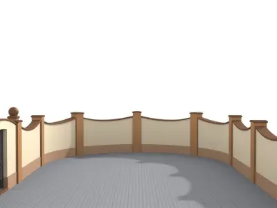 Modular walls 3D model