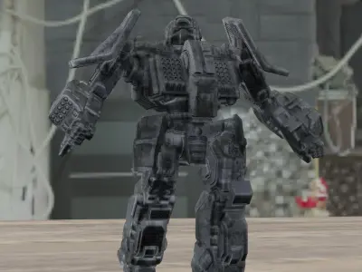 Freddy Axehand Combat Mecha  3D print model