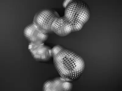 Simple Universal Organic Blob Sculpture Low-poly 3D model