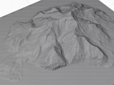 Makanrushi island full 3D model terrain 3D model