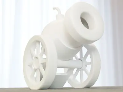 Tabletop Cannon Model 3D print model