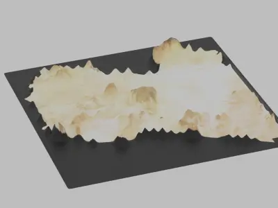 Libya Map Country Low-poly 3D model