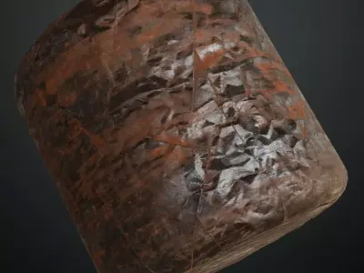 Corroded Triangular Hammered Rusty Metal Plates PBR Seamless Texture