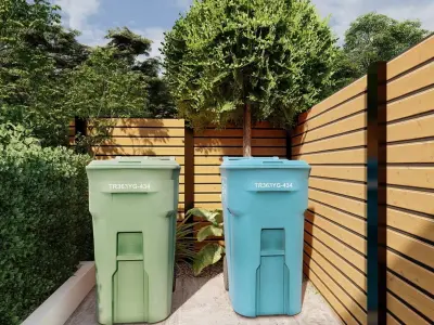 3D Exterior Scene 3D model design garden and landscape 3D  3D model