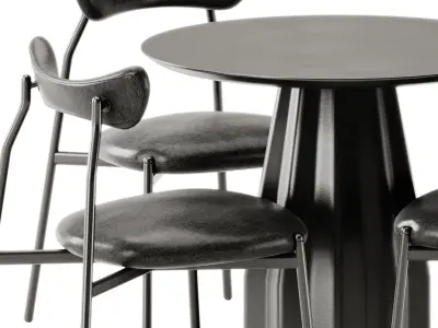 Dragonfly Chair by District Eight and Burin Table by Viccarbe 3D model
