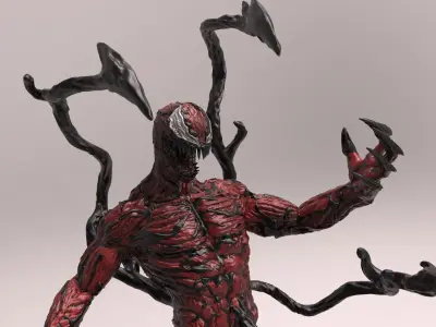 Carnage 3d print spider - man statue 3D print model