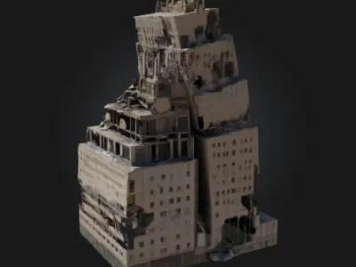 Crumbled Towers  Echoes of a Forgotten Fortress 3D model