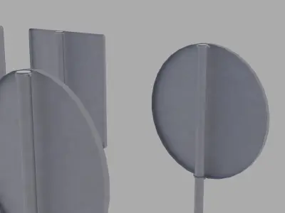 Road Sign Pack - 15 Detailed Traffic Signs Low-poly 3D model