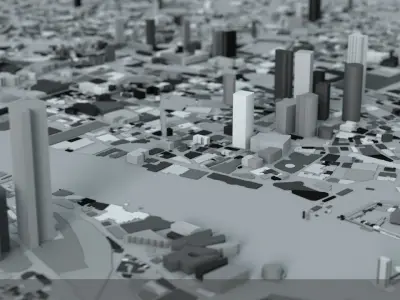 Greater London Streets and Buildings 3D model