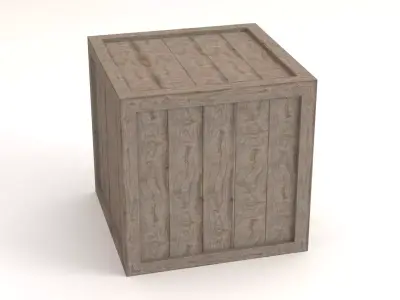 Wooden Box 3D model