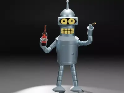 Bender from the futurama 3D model