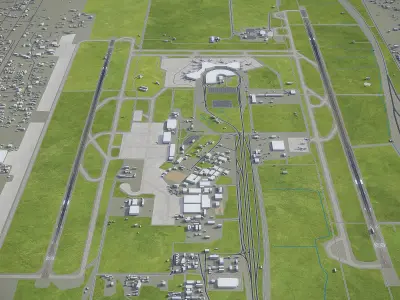Baghdad Airport Low-poly 3D model